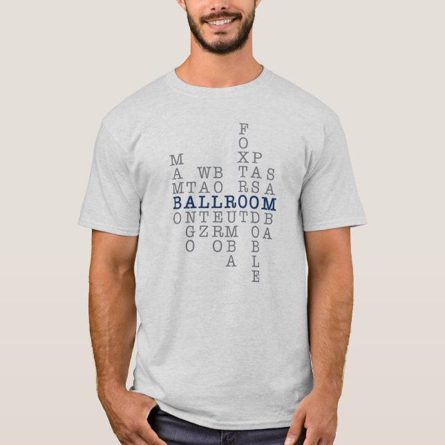 Ballroom Dance Styles | Crossword T-Shirt (Front)