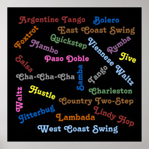 Ballroom Dance Styles Poster