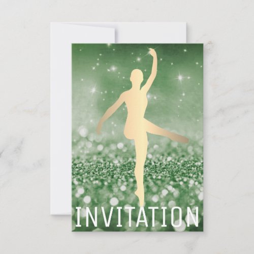 Ballroom Dancer Piruette Cali Green Greenly Invitation