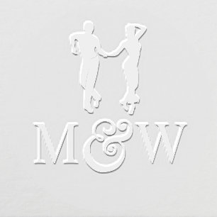 Ballroom Dancers #1 Couple 2 Initials LG Ampersand Embosser