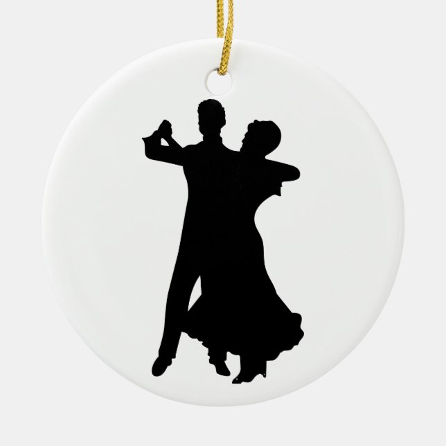 Ballroom Dancers Ceramic Ornament (Front)