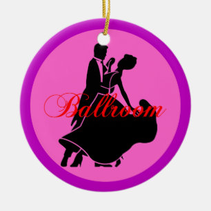 Ballroom dancers ceramic ornament