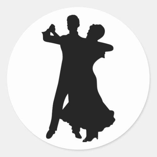 Ballroom Dancers Classic Round Sticker