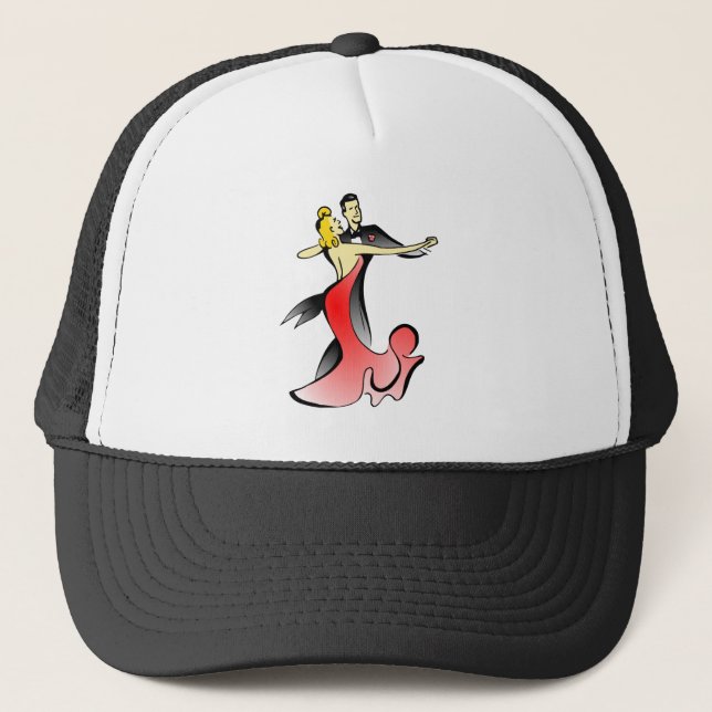 Ballroom Dancers dancing couple swing dance Trucker Hat (Front)