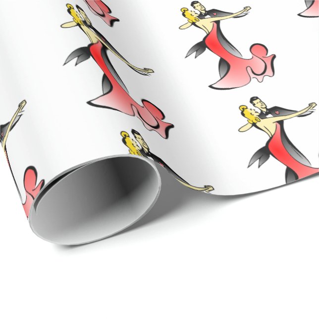 Ballroom Dancers dancing couple swing dance Wrapping Paper (Roll Corner)
