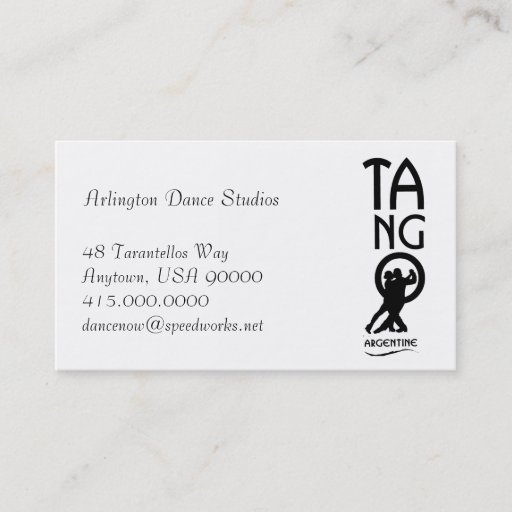 Customizable Dance Instructor business card