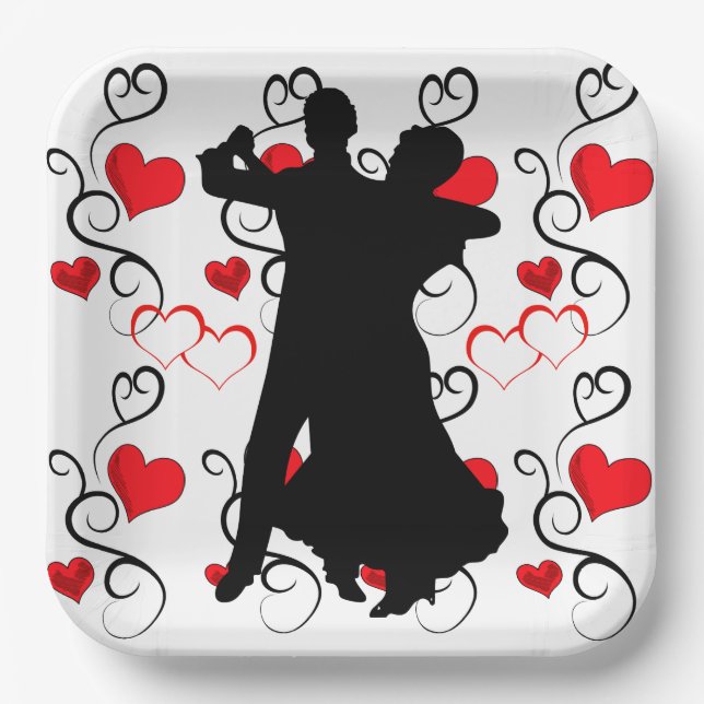 Ballroom Dancers Paper Plates (Front)