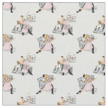 Ballroom Dancers With Music Fabric