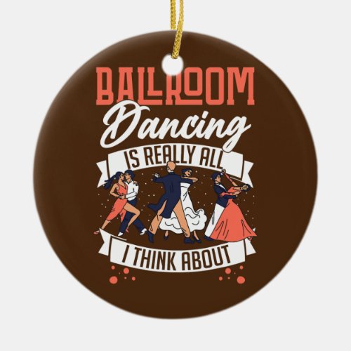 Ballroom Dancing Beginner Music Dancer Lessons  Ceramic Ornament