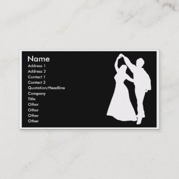 Ballroom Dancing Business Card by MG_BusinessCards at Zazzle