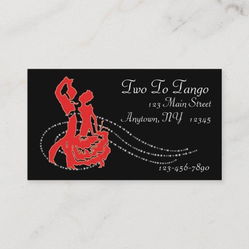 Customizable Ballroom Dancing Business Card