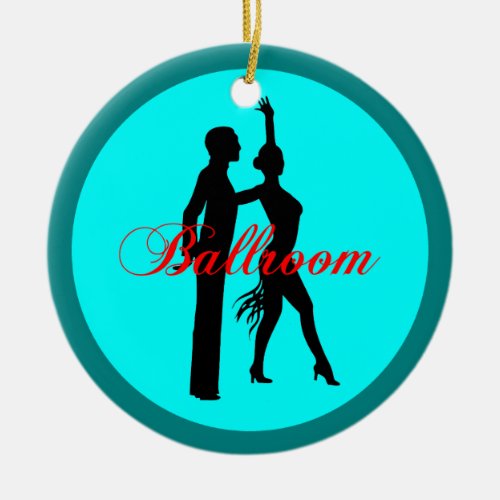 Ballroom dancing ceramic ornament