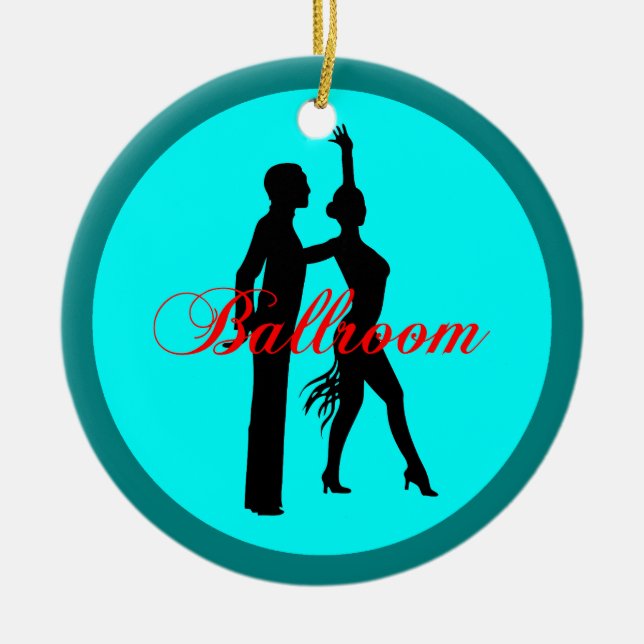 Ballroom dancing ceramic ornament (Front)