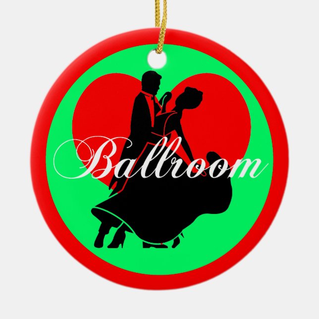 Ballroom dancing ceramic ornament (Front)
