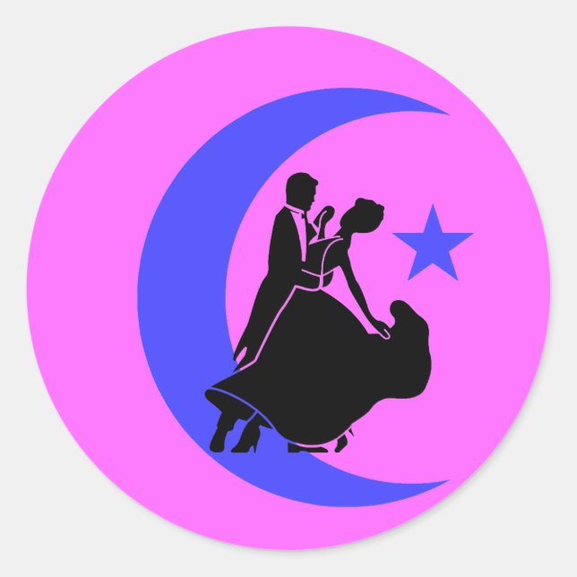 Ballroom Dancing Classic Round Sticker (Front)