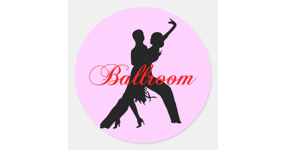 Ballroom dancing classic round sticker | Zazzle