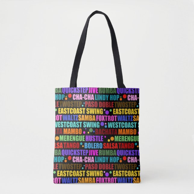 Ballroom Dancing | Colorful Dance Styles Tote Bag (Front)