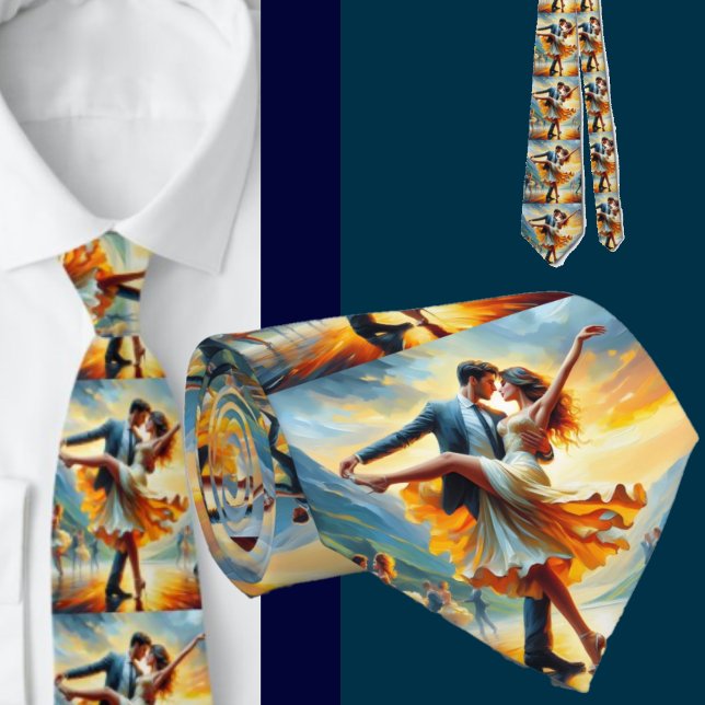 Ballroom Dancing Couples Dance Music Band  Neck Tie (Creator Uploaded)
