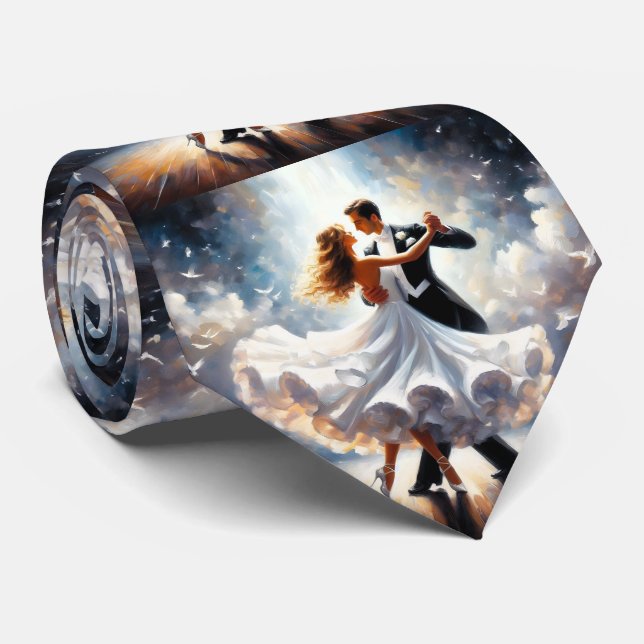 Ballroom Dancing Couples Dance Music Band  Neck Tie (Rolled)