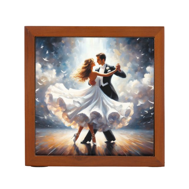 Ballroom Dancing Couples Dance Music  Desk Organizer (Front)