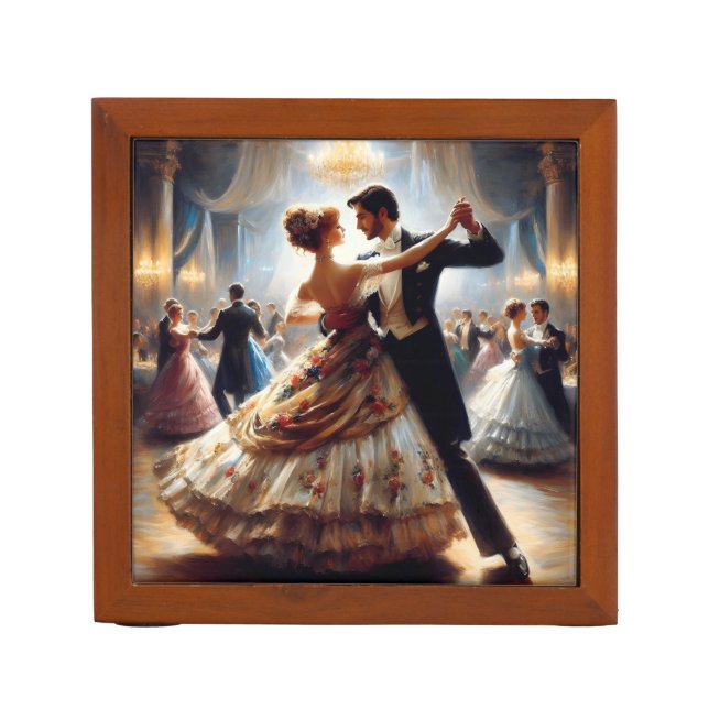 Ballroom Dancing Couples Dance Music  Desk Organizer (Front)