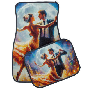 Ballroom Dancing Elegant Girly Swing Dancers Car Floor Mat