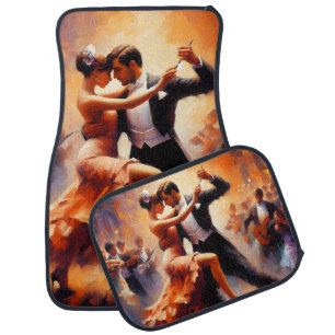 Ballroom Dancing Elegant Girly Swing Dancers Car Floor Mat