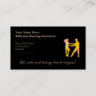Ballroom Dancing Instructor Cava Rosa Business Card