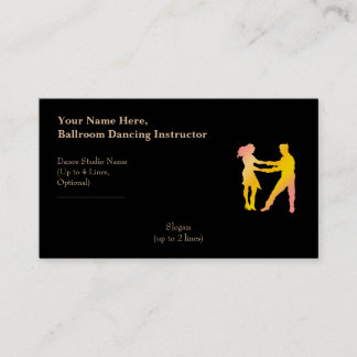 Ballroom Dancing Instructor Cava Rosa Slogan Business Card