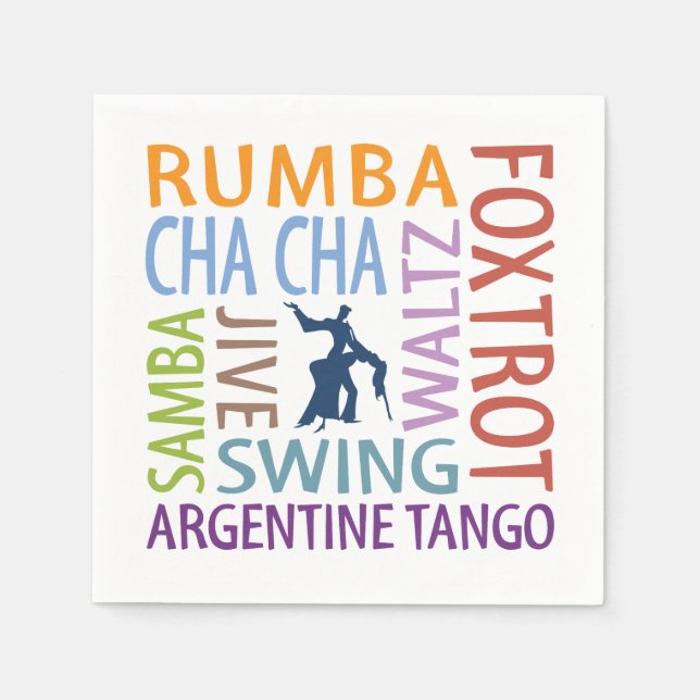 Ballroom Dancing Paper Napkin (Front)