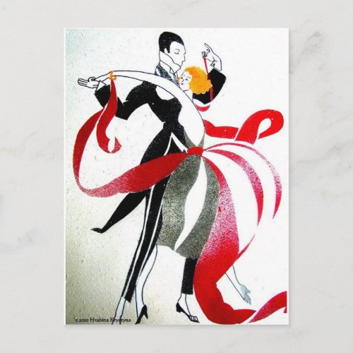 BALLROOM DANCING POSTCARD