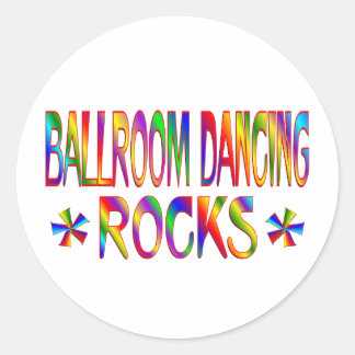 Ballroom Dancing Rocks Classic Round Sticker