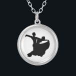 Ballroom Dancing Silver Plated Necklace<br><div class="desc">Ballroom Partner Dance</div>