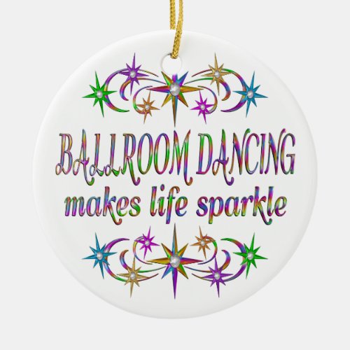 Ballroom Dancing Sparkles Ceramic Ornament