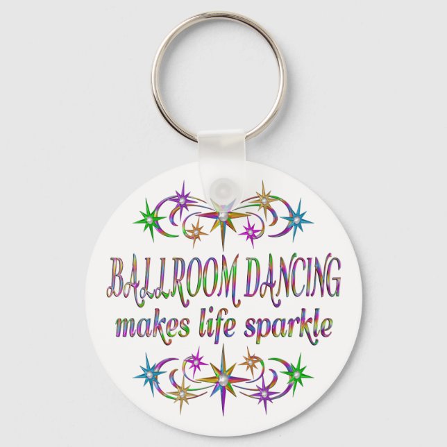 Ballroom Dancing Sparkles Keychain (Front)