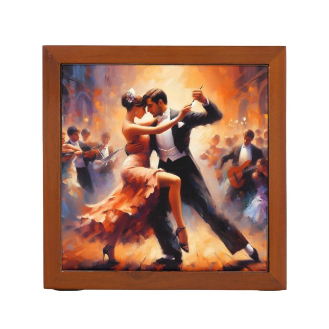 Ballroom Dancing Swing Couples Dance Desk Organizer (Front)