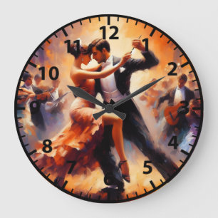 Ballroom Dancing Swing Dance Couples Large Clock