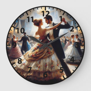 Ballroom Dancing Swing Dance Couples Large Clock