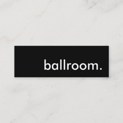 ballroom. business cards