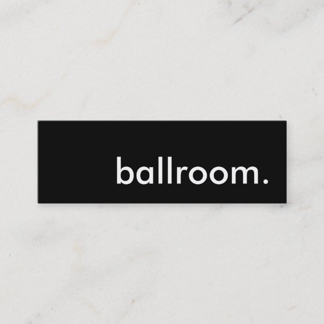 ballroom. mini business card (Front)