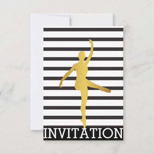 Ballroom Modern Dancer Piruette Vip Invitation