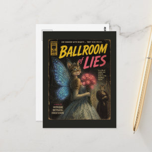 Ballroom of Lies Fairy Kitty Faux Book Cover Postcard