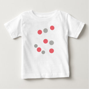 Balls Circles Pattern Grey White Coral Pink Baby T-Shirt