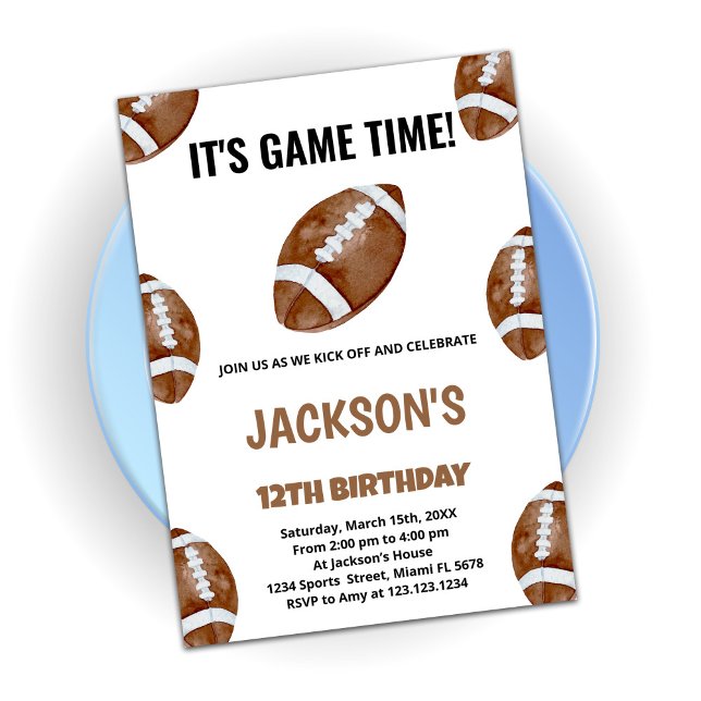 Balls Football Birthday Invitations (Creator Uploaded)
