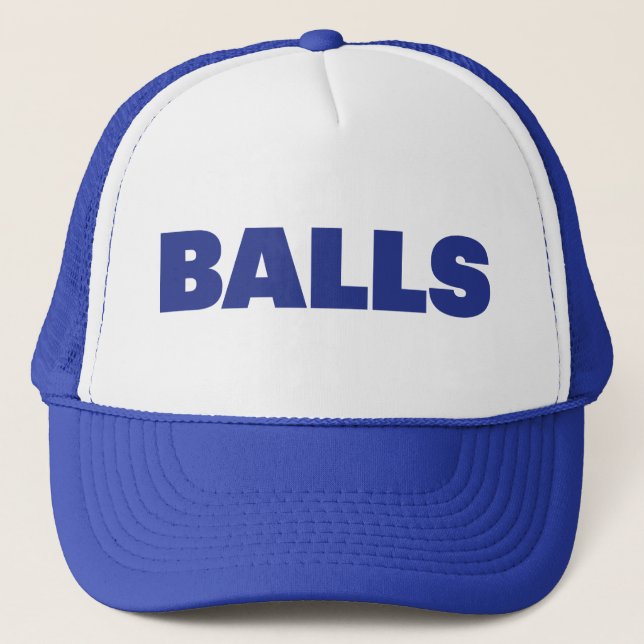 BALLS fun slogan trucker hat (Front)