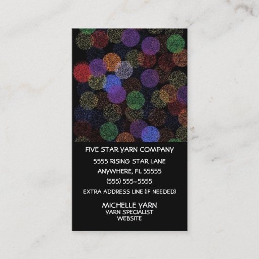 Customizable Balls of Yarn Art Business Card