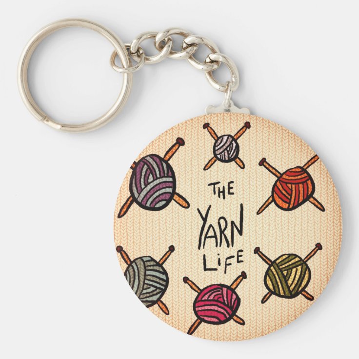 Balls of yarn keychain Zazzle