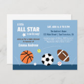Balls Sports Themed Baby Shower Invitations (Front/Back)