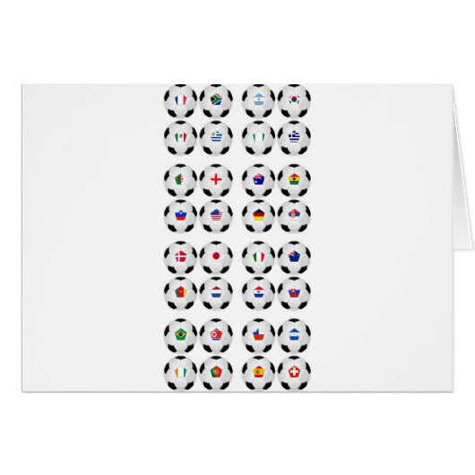 Balls With Flags Cards (Front Horizontal)