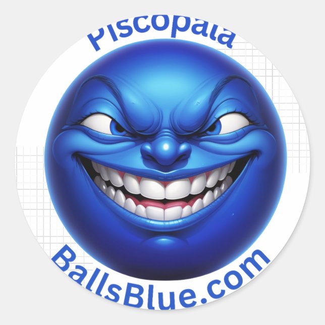 BallsBlue sticker Piscopala (Psycho) (Front)